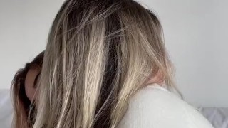 Lesbian kiss with Agatha Vega